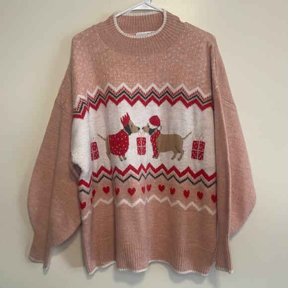Dachshund Christmas Sweater Ugly Holiday Novelty Dog Graphic Cute Animal Size XL - Picture 1 of 11